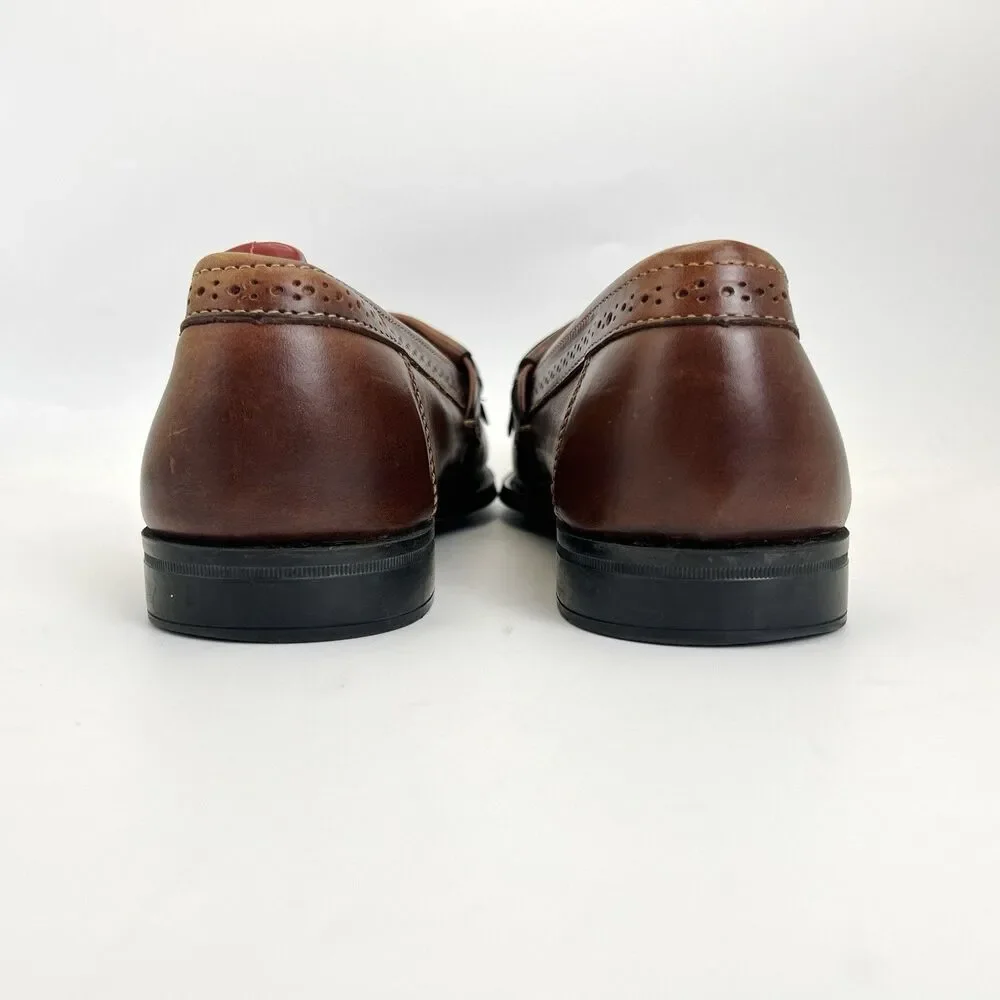 GH Bass Weejuns Kilted Tassel Loafers Mens Sz 9 D Brown Leather Michael Style